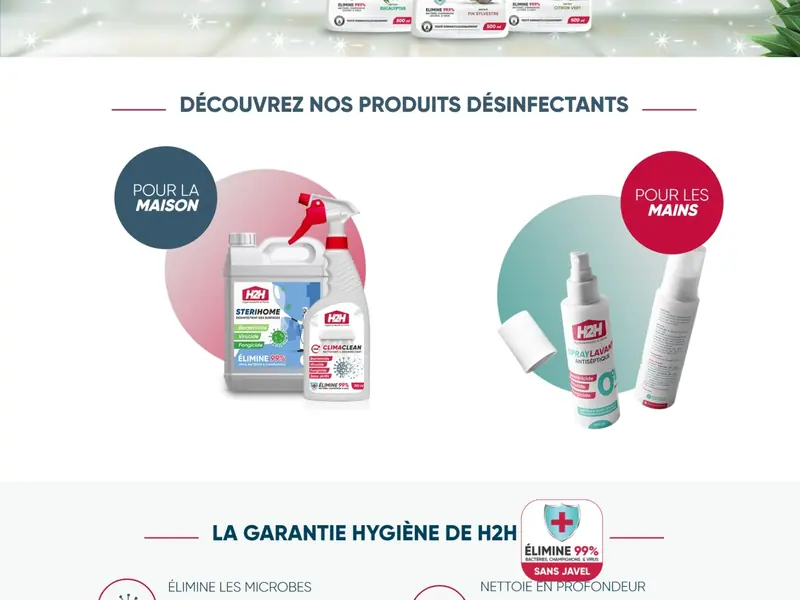 Aperçu du site H2H Plus réalisé par Tunisie Innovation