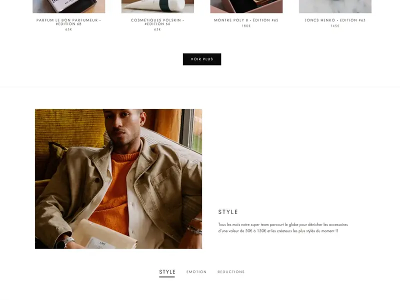 Aperçu du site La Box Homme réalisé par Tunisie Innovation